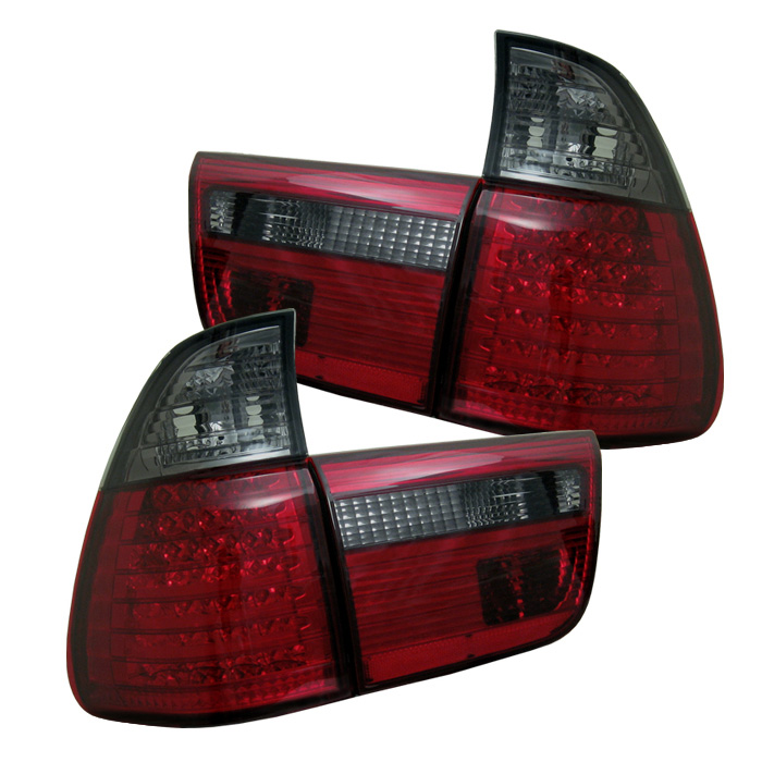 BMW E53 X5 00-06 4PCS LED Tail Lights - Red Smoke