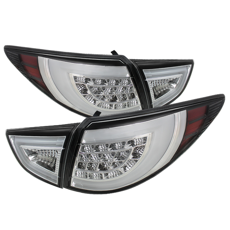 Hyundai Tucson 10-12 LED Tail Lights - Chrome